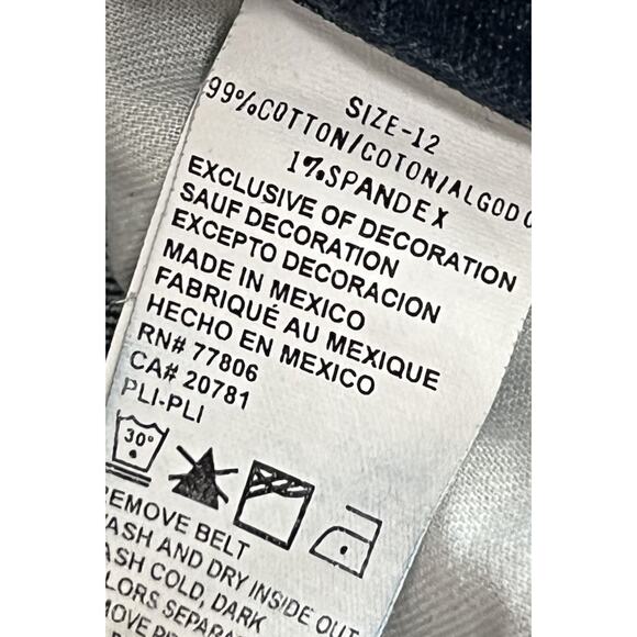 Vintage Tommy Hilfiger Boot Cut Jeans Women 12x30 Blue Low Rise Wide Leg Y2K - Picture 7 of 7